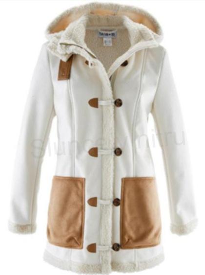 Moderní kabát, bunda s kožešinou velikost 48 (K130)