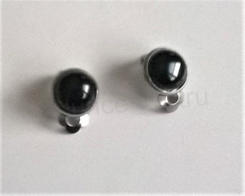 Minerální náušnice klipsy s onyxem 16,5 x 11,1 mm (X609)