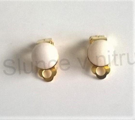 Minerální náušnice klipsy s křemenem 17,6 x 10,2 mm (X611)