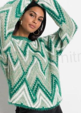 Dámský vzorovaný svetr dvě velikosti (K131)