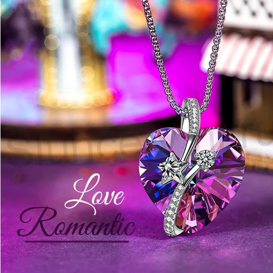 Náhrdelník s přívěškem Swarovski srdce (BD433)