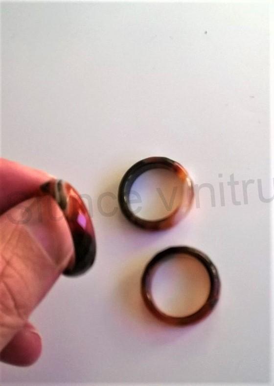 MinerálnÍí achátový prsten broušený velikost 54 (X615)