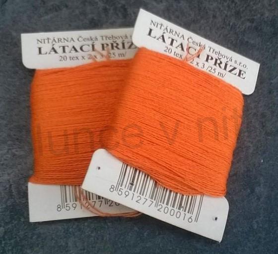 Látací, štupovací příze oranžová (C556)