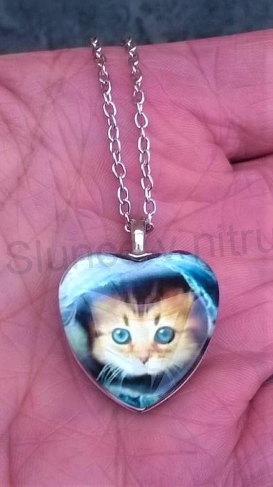 Náhrdelník s přívěškem kočka. kočička (BD446)