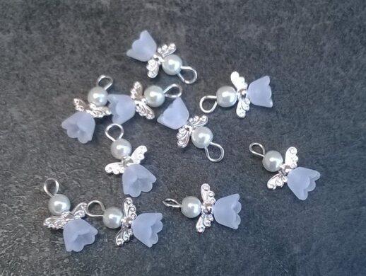 Andílek pro štěstí - talisman - stříbrný (H199)