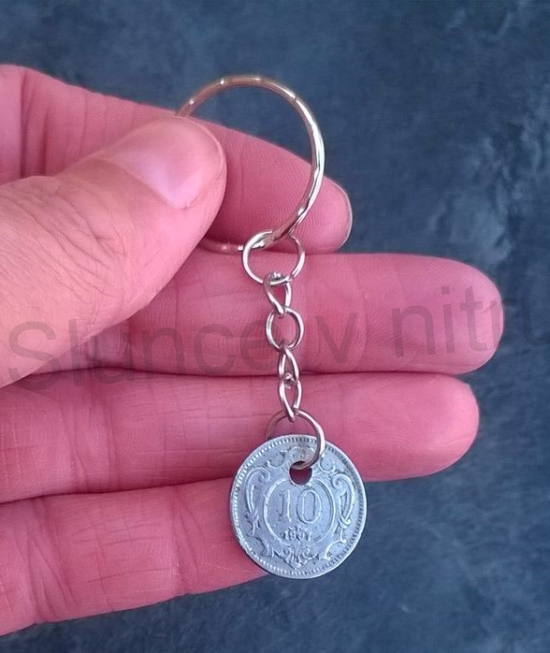 Přívěsek na klíče - mince rakousko-úhersko 1907 (H211)