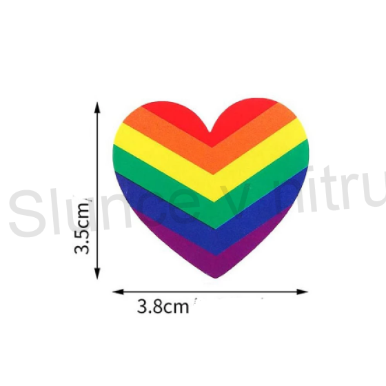 Samolepky, nálepky srdce 5 ks (E474)