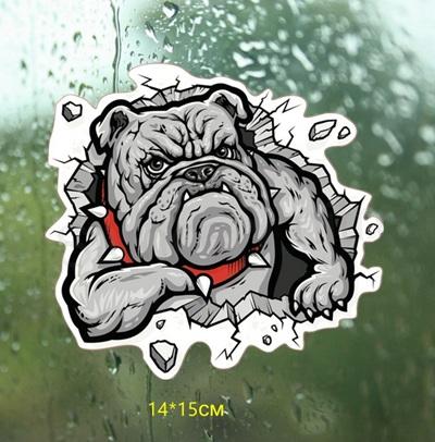 Samolepky na auto buldog 15 x 14 cm (E480)