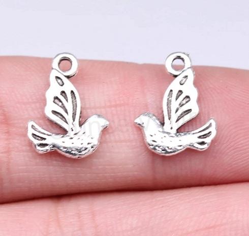 Přívěsek holubice - 14 x 11 mm (AA296)