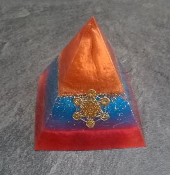 Orgonitová pyramida - Harmonie barev  6,7 x 6,2 cm (PP128)