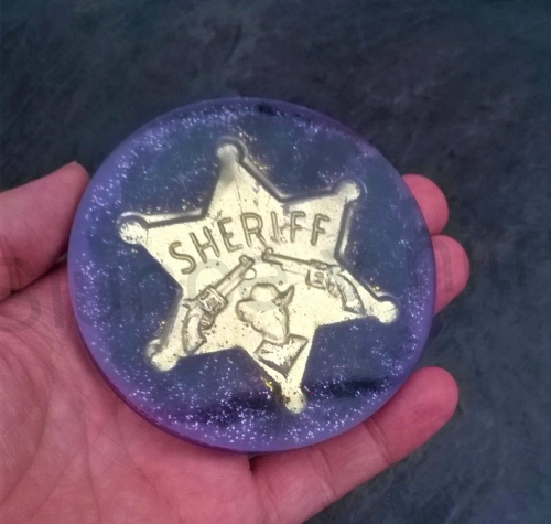 Orgonitový podtácek velký sheriff (PP140)