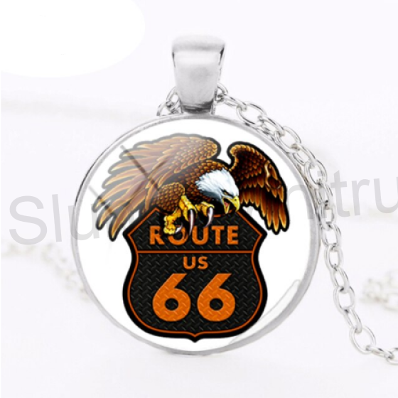 Náhrdelník Route 66 – platinový (BD474)