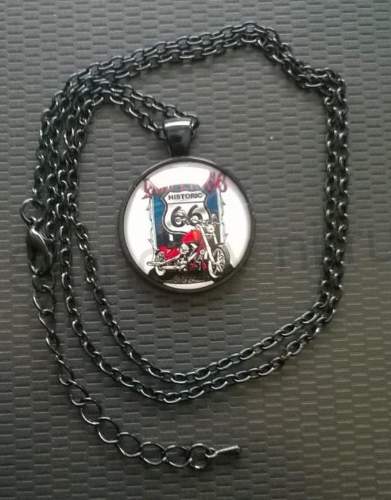 Náhrdelník Route 66 – černý (BD475)