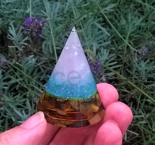 Orgonitový kužel - kamínková fantazie 5,1x4,1 cm (PP147)