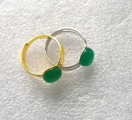 Nastavitelný minerální prsten jadeit (X726)