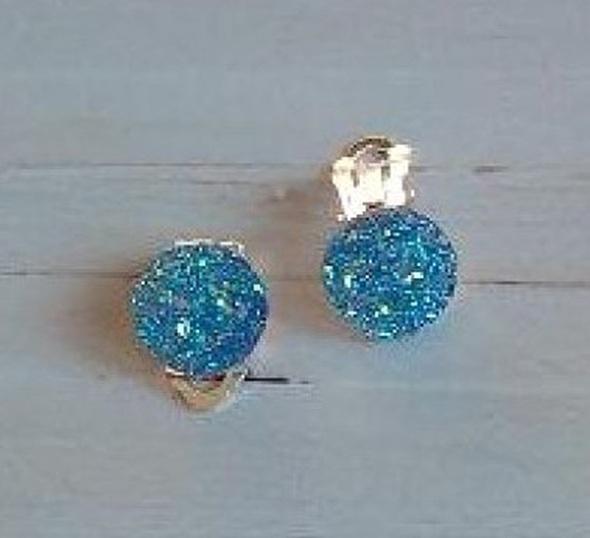 Náušnice klipsy modrá měnicí (BB601)