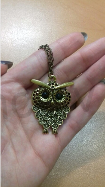 Náhrdelník s přívěškem Sova v bronzové barvě (BD64)