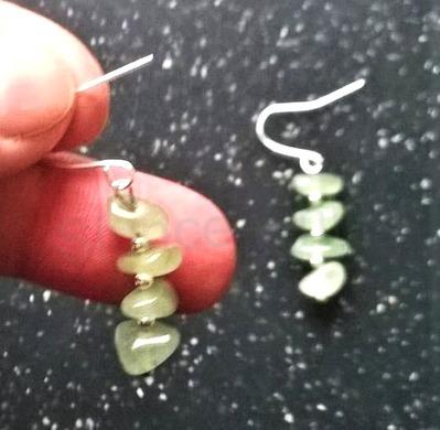 Minerální  náušnice aventurin (X750)