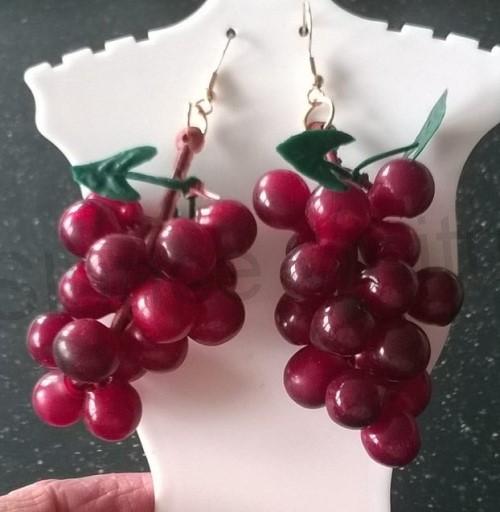 Dlouhé visací náušnice hroznové víno, hrozen (BB612)