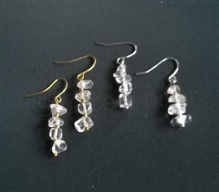  Minerální Křišťálové náušnice (X763)