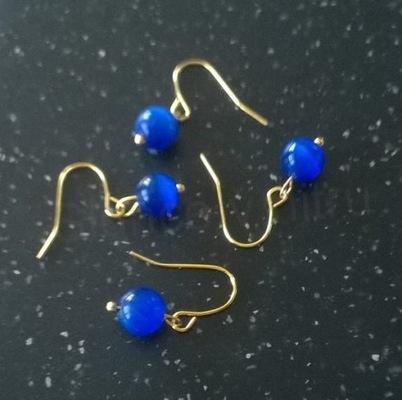 Minerální  náušnice kočíčí oko (X775)