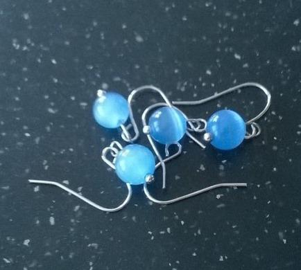 Minerální  náušnice kočíčí oko (X777)