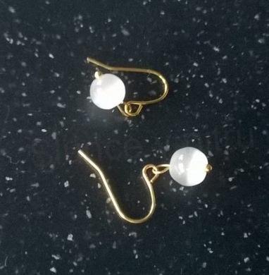 Minerální  náušnice kočíčí oko (X779)