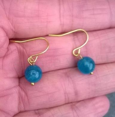 Minerální náušnice apatitové 8,5 mm (X794)