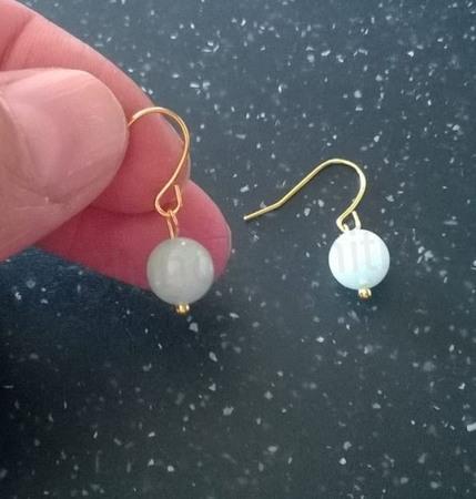 Minerální náušnice nefritové (X801)