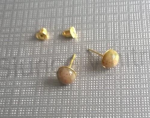 Puzetové náušnice achátové 8 x 8 mm (X817)