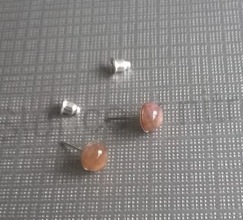 Puzetové náušnice achátové 8 x 8 mm (X819)