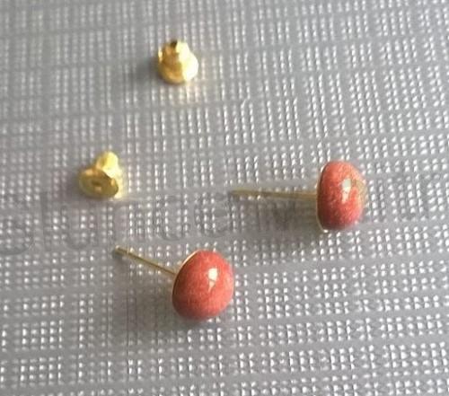 Puzetové náušnice aventurínové 8 x 8 mm (X829)