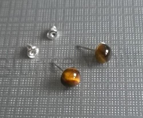 Puzetové náušnice tygří oko (X835)