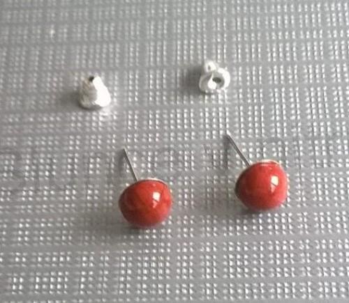 Puzetové náušnice jaspisové (X839)