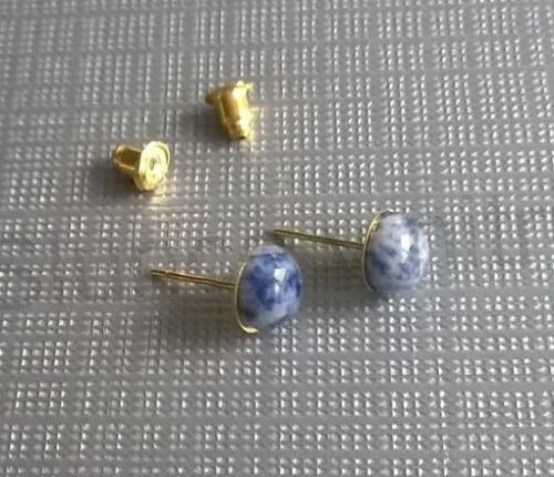 Puzetové náušnice sodalitové (X842)