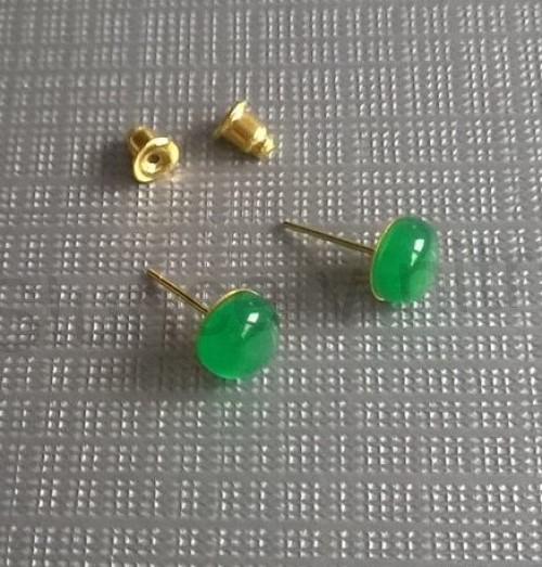 Puzetové náušnice jadeitové (X845)