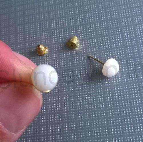 Puzetové náušnice jadeitové (X853)