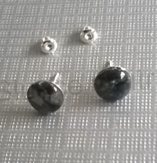 Puzetové náušnice syntetický opál (BB624)