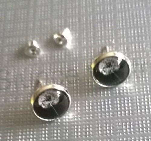 Puzetové náušnice z chirurgické oceli kytičkové (BB636)