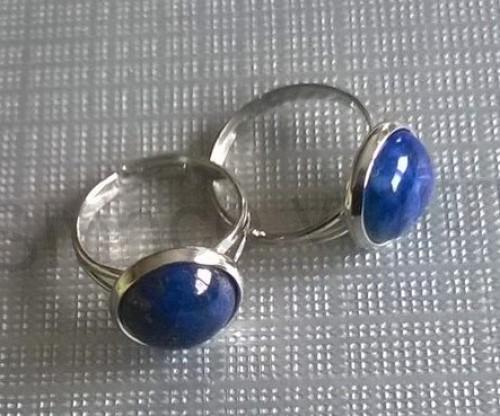 Nastavitelný minerální prsten lapis lazuli (X873)
