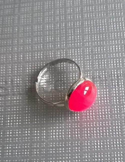 Nastavitelný minerální prsten achát 12 x 12 mm (X876)