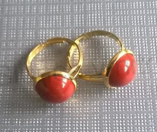 Nastavitelný minerální prsten jaspis, velikost 52, minerál 12 mm (X901)