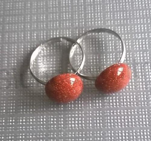 Nastavitelný minerální prsten aventurín 12 x 12 mm (X907)