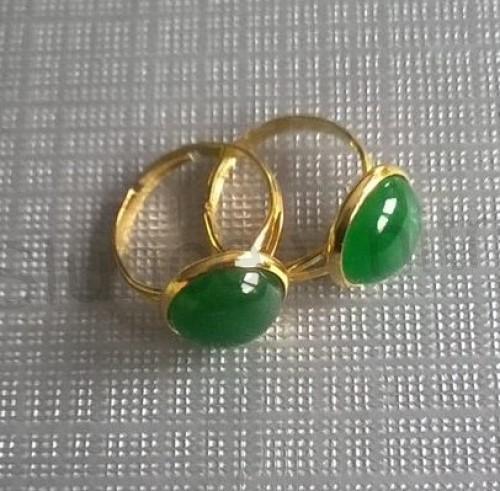 Nastavitelný minerální prsten jadeit (X910)