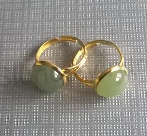 Nastavitelný prsten s avanturínem, velikost 52, minerál 12 mm (X914)