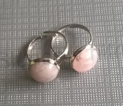 Nastavitelný minerální prsten růženín (X916)