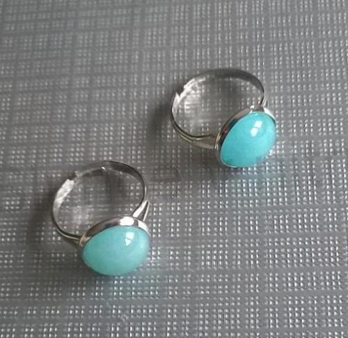 Nastavitelný minerální prsten chalcedon (X919)