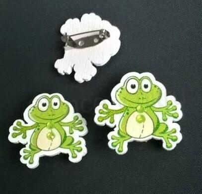 Brož Žabička, žabka s kamínky (HB14)