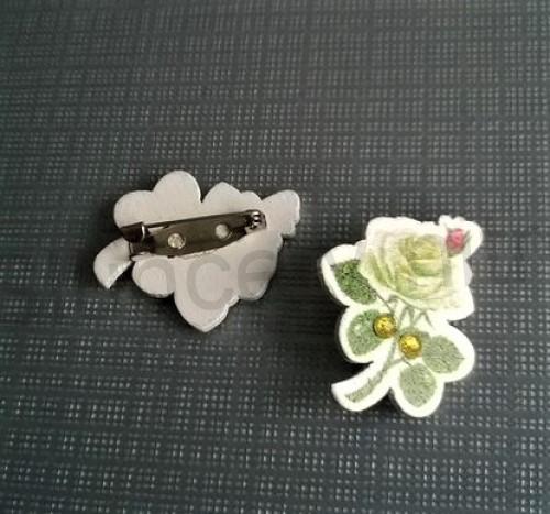 Brož Růžička barevná s kamínky (HB19)