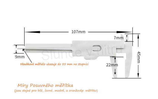 Posuvné měřítko plast bílé (L4)